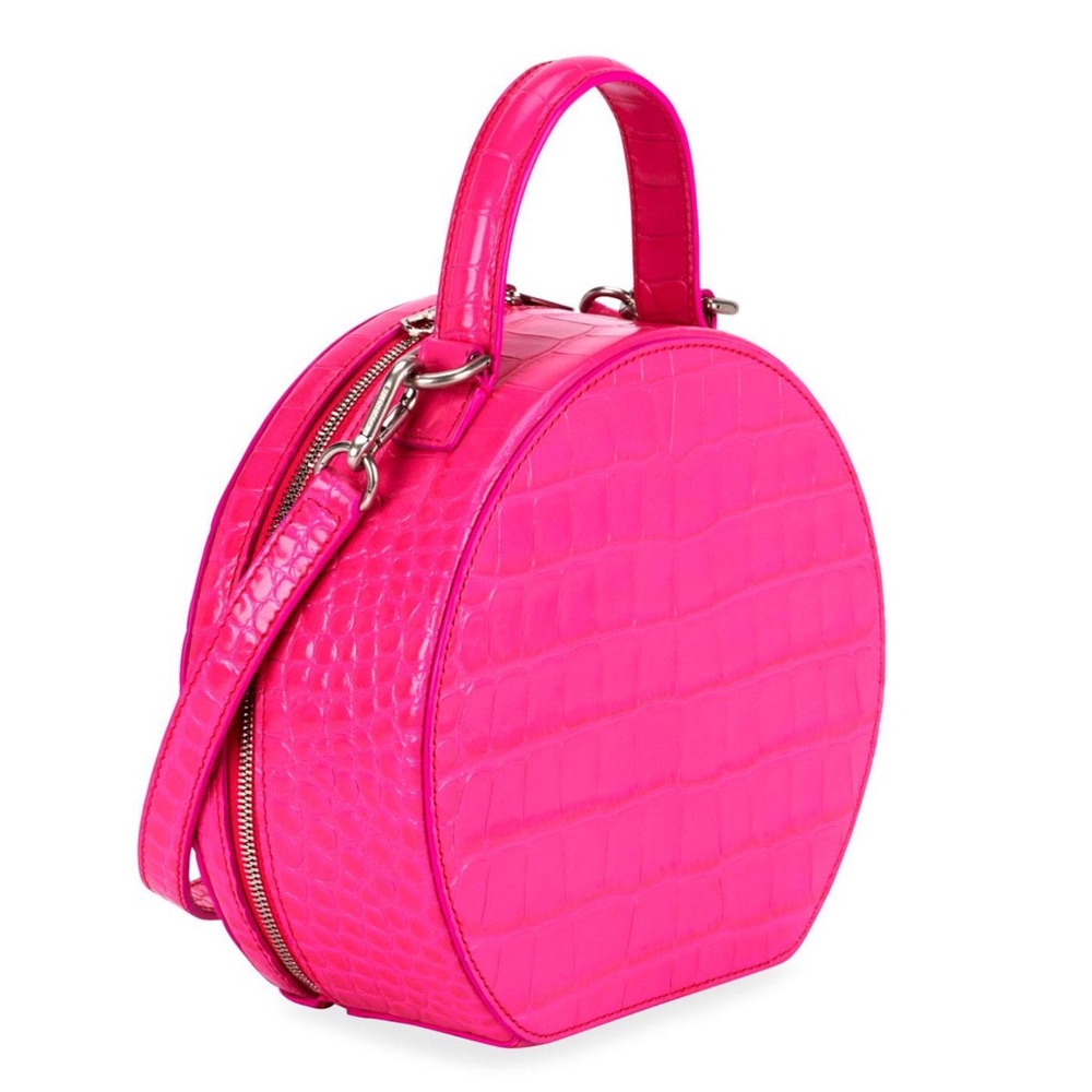 Balenciaga Vanity Round Croc Embossed Bag NWT - Picture 6 of 13